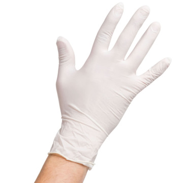 Antistatic latex examination gloves