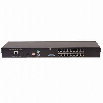 15" Rackmountable Cat5 Kvm Switch with 16 Ports