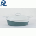 Light Blue Cooking Soup Pot With Double Ears