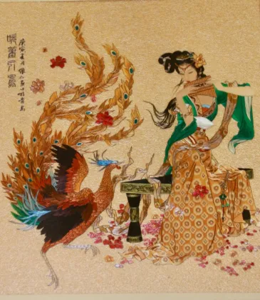 Phoenix Embroidery Decorative Artwork