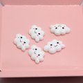 Żywica Śliczne białe chmury Cabochons Flatback Smile Cloud White Cloud Cabochons