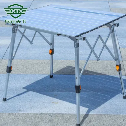 Foldable and retractable barbecue table