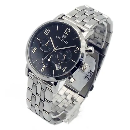 Stainless Steel Chronograph Wrist Men Watch