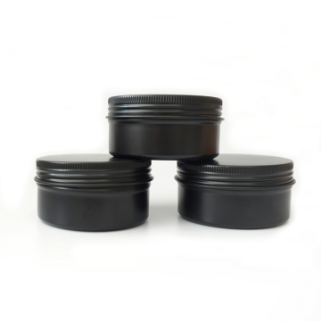Wholesale 80ml Matte Black Aluminum Round Tin Jars & Metal Boxes for Packaging