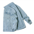 Simple Style Lightweight Denim Jacket Wholesale Custom