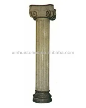 Solid Granite Column With Capital and Basement