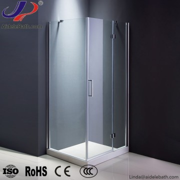 rectangle Frameless Hinge shower enclosure wet room single door shower room