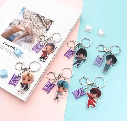Personalized JUNG KOOK Double-sided Acrylic KPOP Keychain