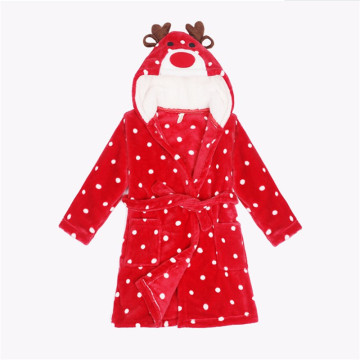 Factory Price Printing Comfortable Flannel Kids Animal Bathrobe
