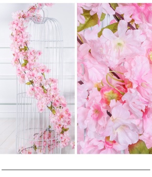 YAYUN A-1011 1.8m Artificial Cherry Blossom Garland Vine Decoration