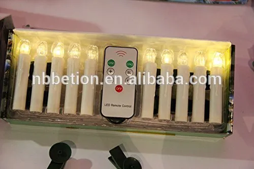 a set of 10pcs led candles with remote control and clip,chrismas led candle birthday candles led candles for home decoration