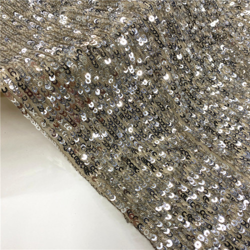 Hot Selling Sequin Embroidery On Nylon Spandex Mesh