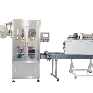 Vertical Automatic Shrink Film Bottle Sleeve Labeling and Packing Machine Production Line