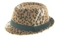 Leopardo de senhoras imprimir chapéu Fedora poliéster