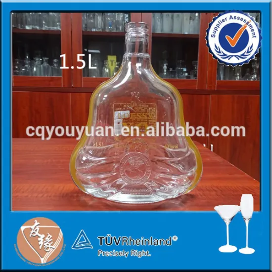 Calabash shaped luxury 1500ml bottle for brandy xo