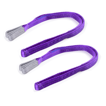 1 Ton 1M To 10M Length 30MM Width Cheap Price Polyester 1T Webbing Lifting Sling Belt Purple Color Safety Factor 8:1 7:1 6:1