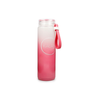 Bouteille en verre de couleur gradient rouge de 400 ml pour l&#39;eau