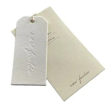 Luxury Gold Embossed Logo Hang Tag Clothing