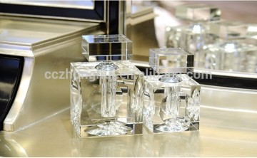 Cheap custom crystal glass empty bottle for perfume oil