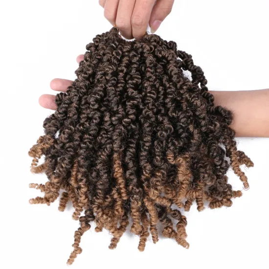 8inch spring twist hair 12 inch  65g natural ombre pre twis