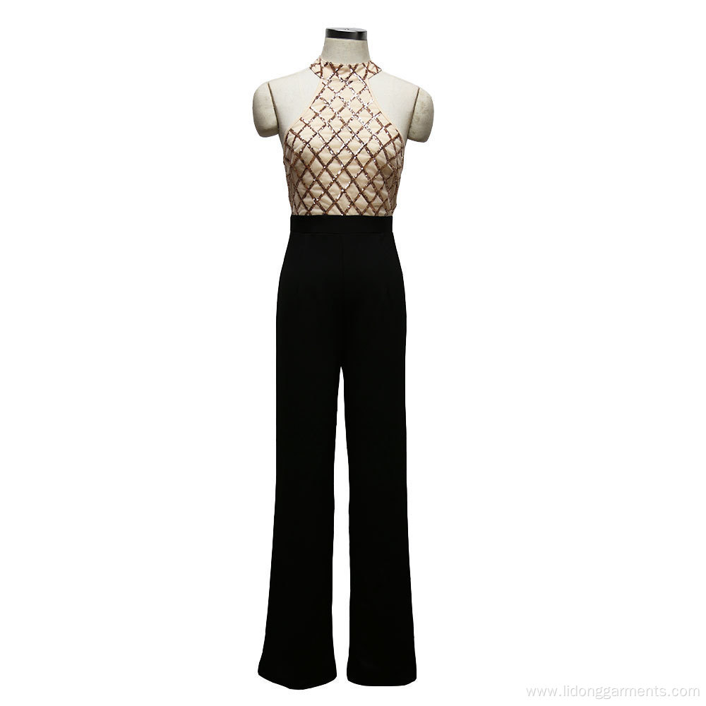 Women Office Loose Tube Wide Leg Pants Jumpsuits