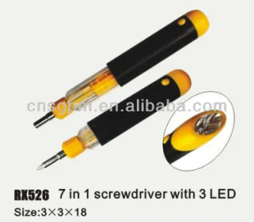 6 in 1 Multifunctional Portable Screwdriver with Torch