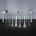 17 PCS Aqua Green Makeup Brush