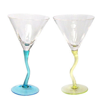 Martini Glasses with Curving Shape Stem and 253ml Capacity