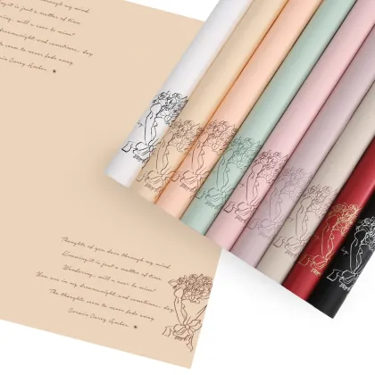 Ouya Waterproof Plastic Floral Gift Paper