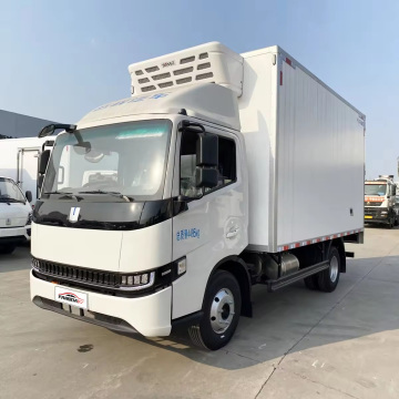 China 5 Ton Electric Refrigerated Van for Frozen Meat and Chicken Transport