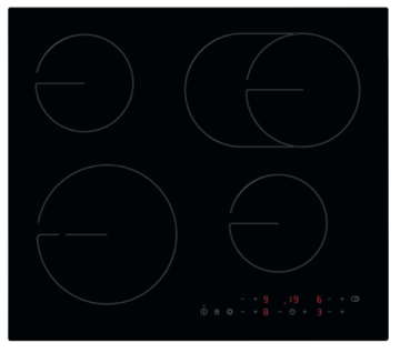 Zanussi Electric Hob Black Tempered Glass