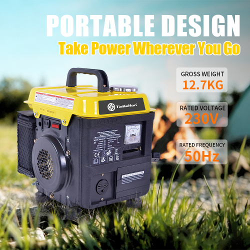 Generador inversor de gasolina portátil de 1000W para respaldo en el hogar