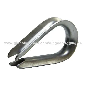 Wire rope thimbles, rope diameter is 1 inch