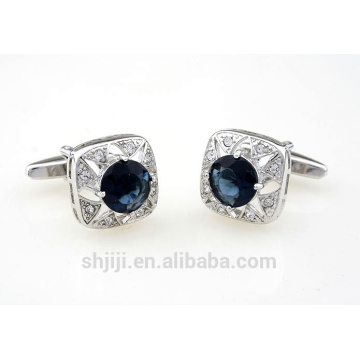 Wedding Accessories For Men Large Blue Crystal Cufflinks