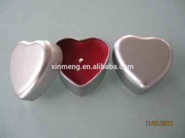 1 day memories tin candle heart shape 5.5x2.5cm Height XM-T009