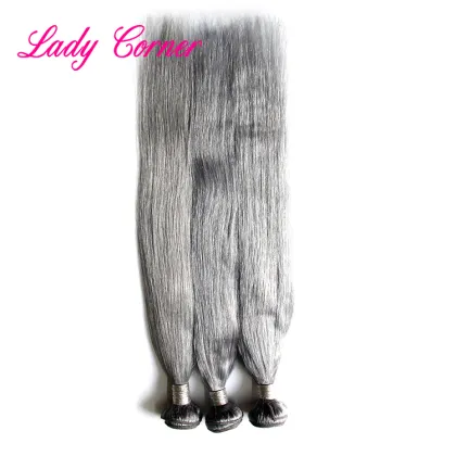 Soft and smooth grey human hair for braiding raw grey hair