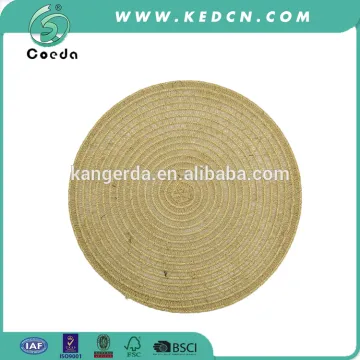 2016 round woven hot pot natural jute place mat