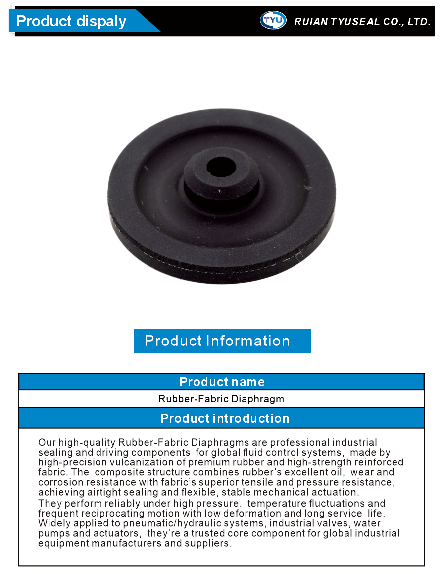 Rubber Fabric Diaphragm Round