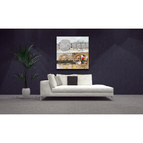 Abstract Geometric Blocks Wall Art Oil Painting