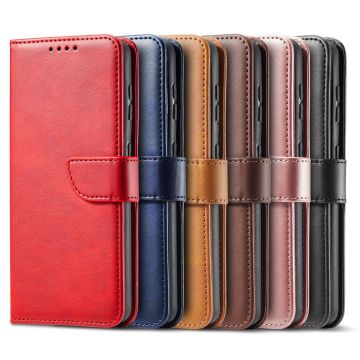 Calf Pattern Leather Wallet Flip Case for Huawei Phones