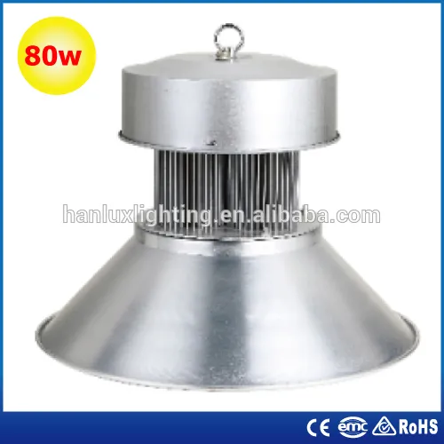 High power aluminum 80w led highbay light for parking lot or industrial lighting