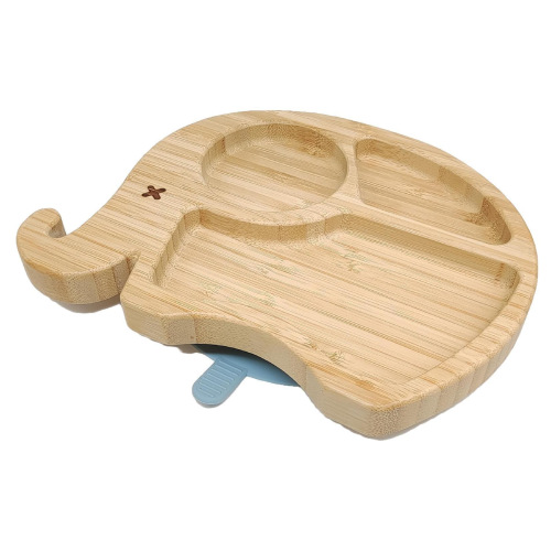 Plăci de aspirație din silicon pentru animale din bambus natural pentru hrănire