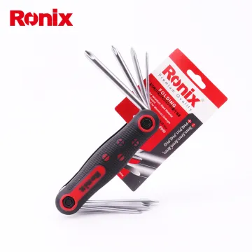Ronix Rubber Handle Hand Tool Folding Screwdriver Tool Set RH-2900
FOLDING SCREWDRIVER SET (8 pcs) – RH-2900