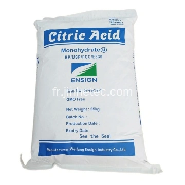 Acide citrique anhydre, acide citrique monohydraté