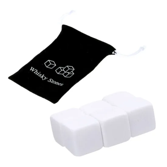 6Pcs/Set Ceramic Stone Ice Cubes Chillers for Whiskey Wine Beverage Drinks Supplies JAN88