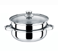 Pot Sup Steamer 28cm Stainless Steel multi fungsi