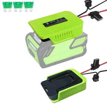 Greenworks 40V Battery Adapter for Power Wheels - Converter Kit with Fuse & Switch