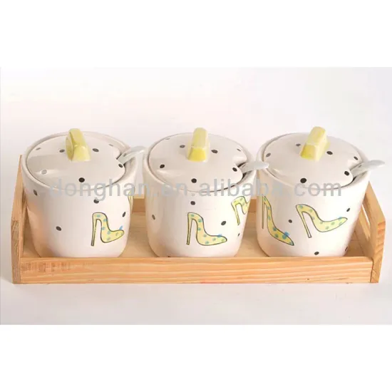 ceramic sugar and salt container set