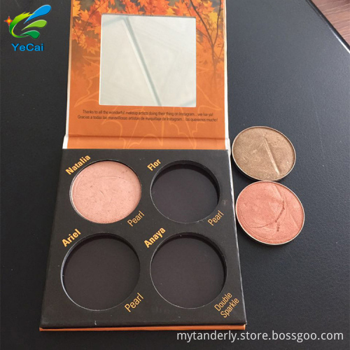 Free sample high quality cosmetic makeup palette empty private label eyeshadow palette