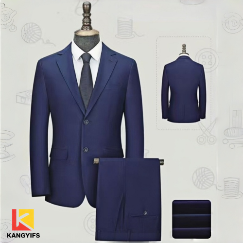 Costume d'affaires bleu marine à simple boutonnage pour homme